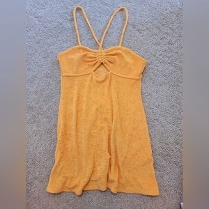 H&M terrycloth beach coverup marigold  medium dress